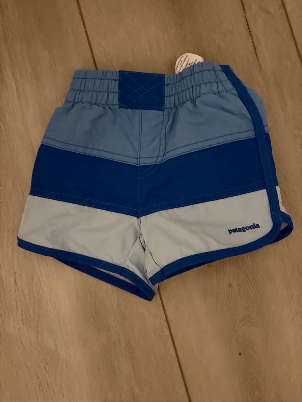 Patagonia Baby 12-18 M Two-Tone Blue Colorblock Shorts